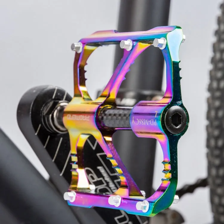 1 Pair PROMEND Three Peilin Bearing Aluminum Alloy CNC Bicycle Colorful Pedal PD-M86CY