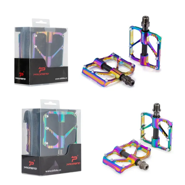 1 Pair PROMEND Three Peilin Bearing Aluminum Alloy CNC Bicycle Colorful Pedal PD-M86CY