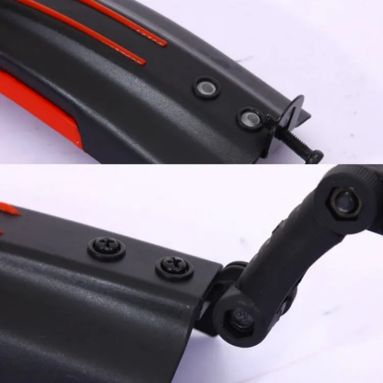 1 Set  Dual Color Bicycle Mudguard Mountain Bike Fenders Set(All Black)
