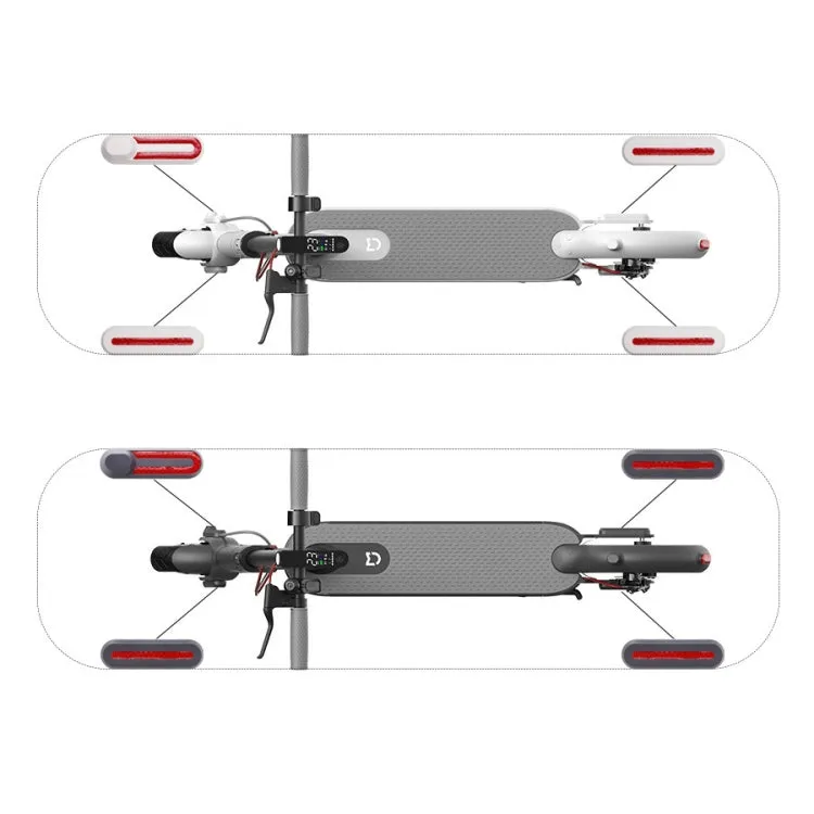 1 Set Electric Scooter Wheel Four-way Side Decorative Cover With Reflective Strips For Xiaomi Mijia 1S / Pro(White)