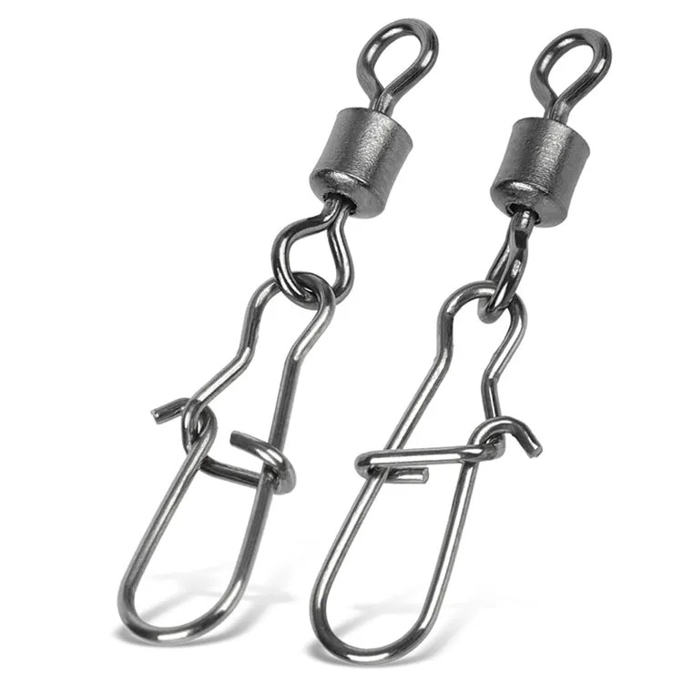 10pcs /Pack Stainless Steel Fishing Connector Bearing Rolling Swivel Connector Fishing Gear Accessories(6(26mm))