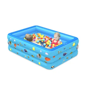 120/130/150/180/210cm Family Inflatable Swimming Pool PVC Kids Adult Water Play Bathtub