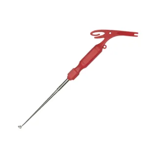 3 In 1 Knotted And Tied Fishing Hook Fishing Tool Multifunctional Hook Retractor(Red Handle)