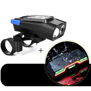 3 In 1 Wireless Bicycle Code Meter Lamp Strong Light Front Light, Colour: Blue Upgrade Floating   Tail Light