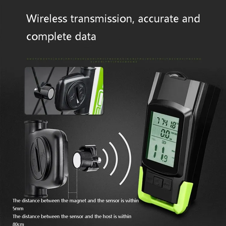 3 In 1 Wireless Bicycle Code Meter Lamp Strong Light Front Light, Colour: Blue Upgrade Floating   Tail Light