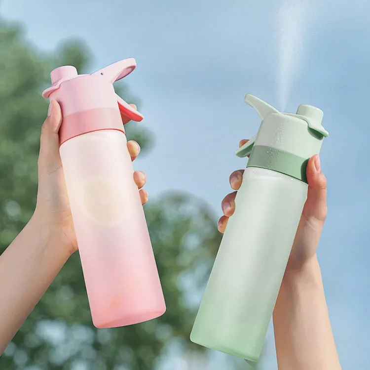 501-600ml Gradient Color Fog Surface Spray Water Cup Outdoor Sports Bottle(Green)