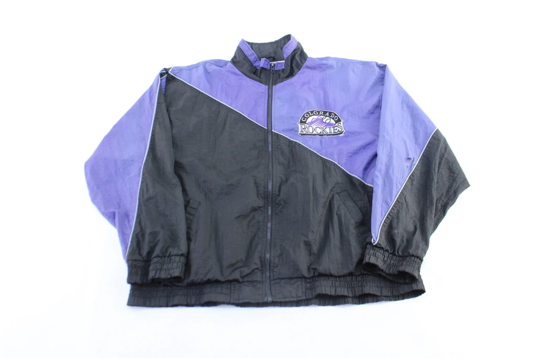 90's Colorado Rockies Embroidered Zip Up Jacket