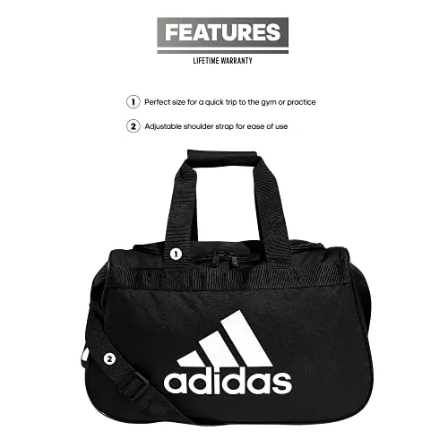 adidas Unisex Diablo Small Duffel Bag, Black, Small