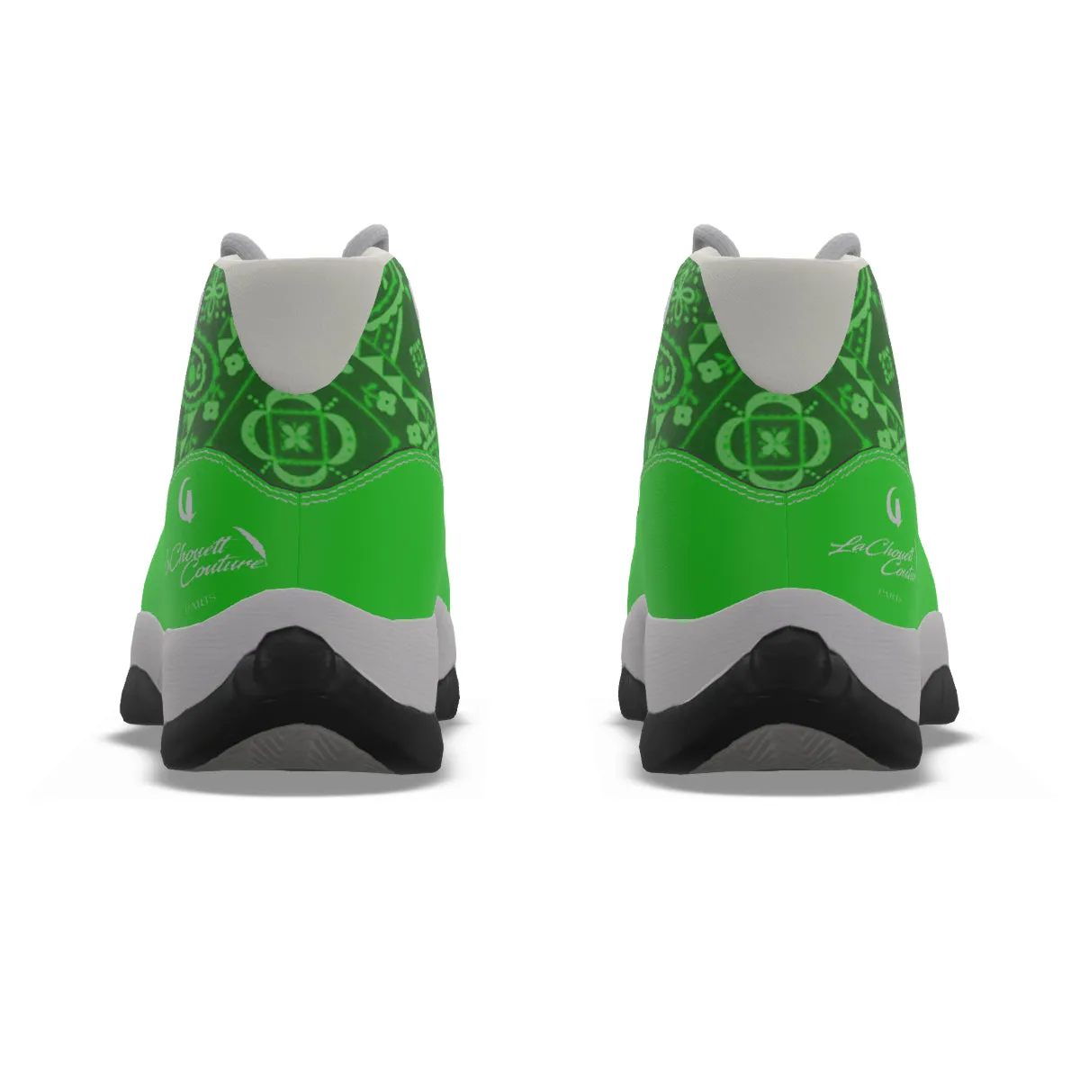 BANDANA VIRAL GREEN Men's High Top Basketball Shoes