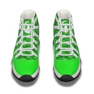 BANDANA VIRAL GREEN Men's High Top Basketball Shoes