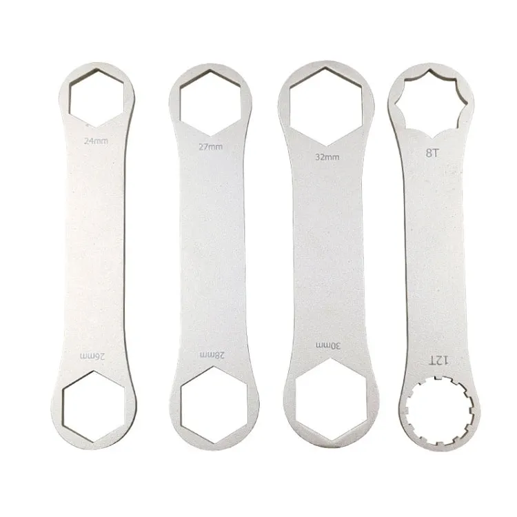 BIKERSAY BT050B Multifunctional Stainless Steel Bicycle Fork Wrench Double Head Spanner