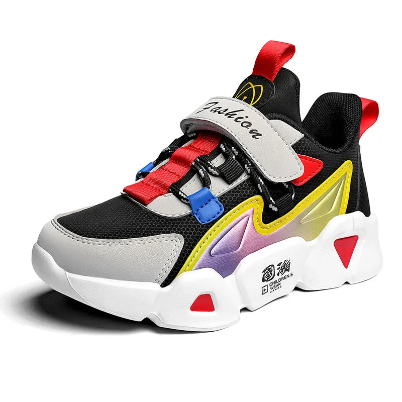 Blue Boys' Single Shoes, Casual Children's Leather, Boys