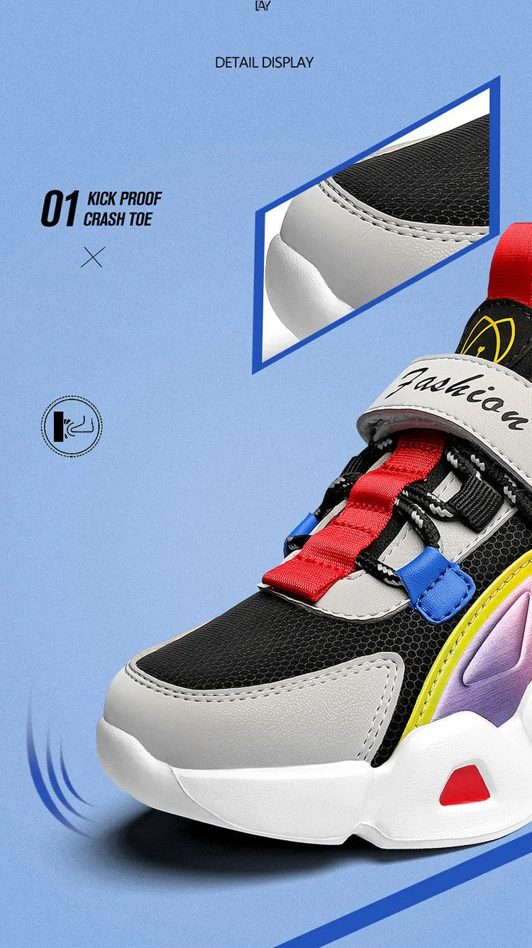 Blue Boys' Single Shoes, Casual Children's Leather, Boys