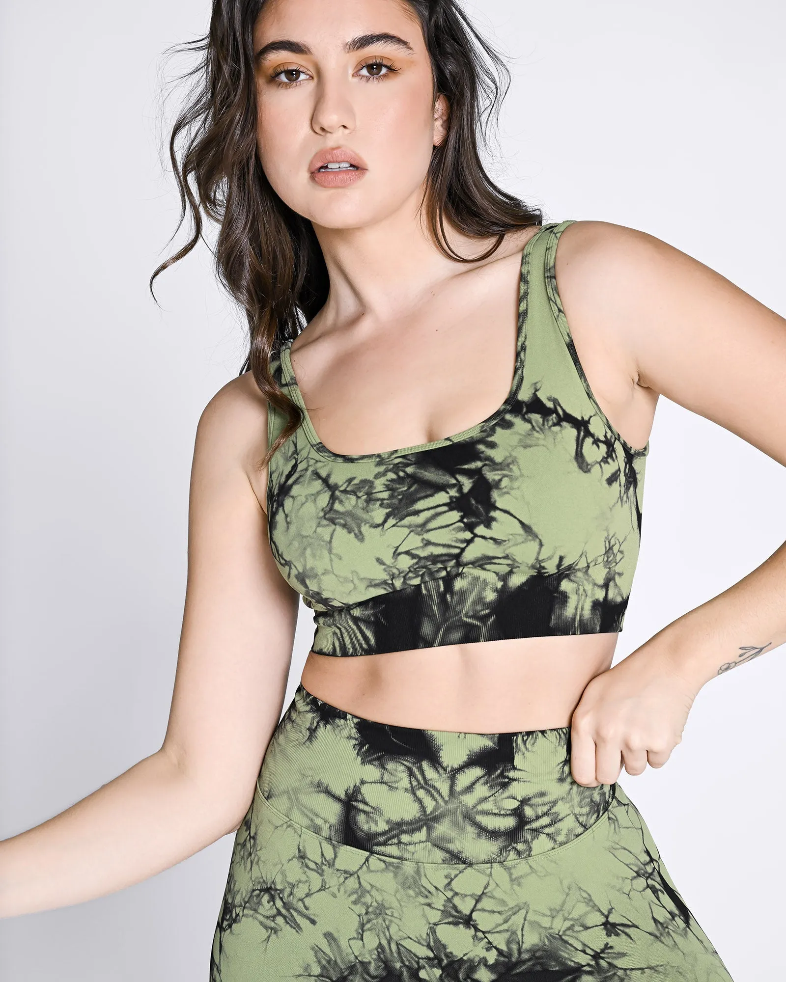 Bra and Shorts Ribbed Seamless Activewear Set