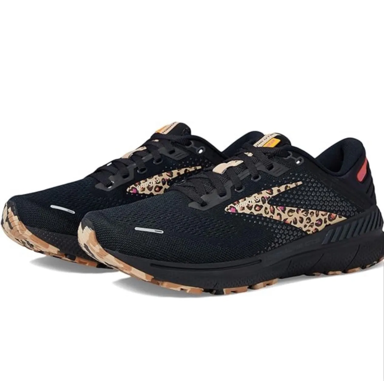 Brooks Adrenaline GTS 22 Black/Ebony/Citrus Women's Shoes Sneakers SIZE: 12 B Medium