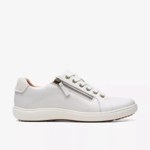 Clarks Women's Nalle Lace Sneakers- White Leather