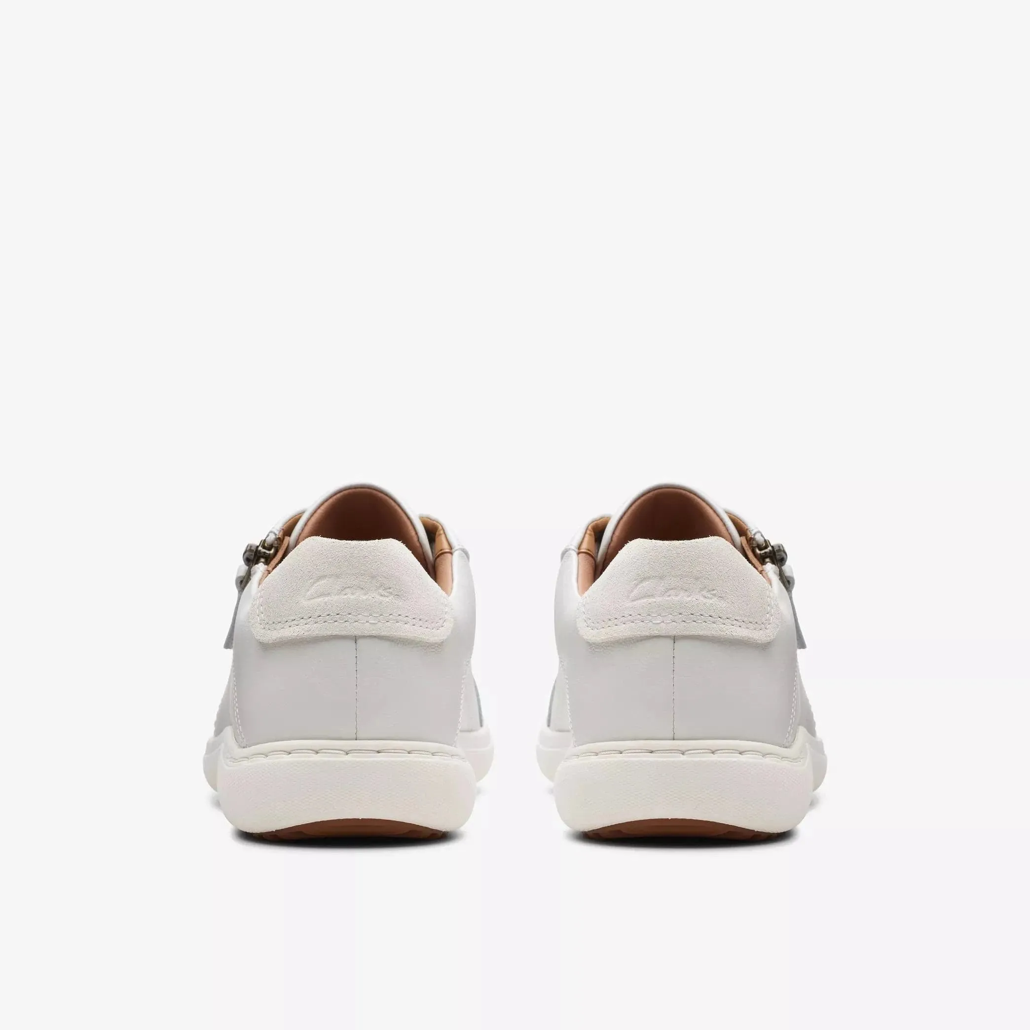 Clarks Women's Nalle Lace Sneakers- White Leather
