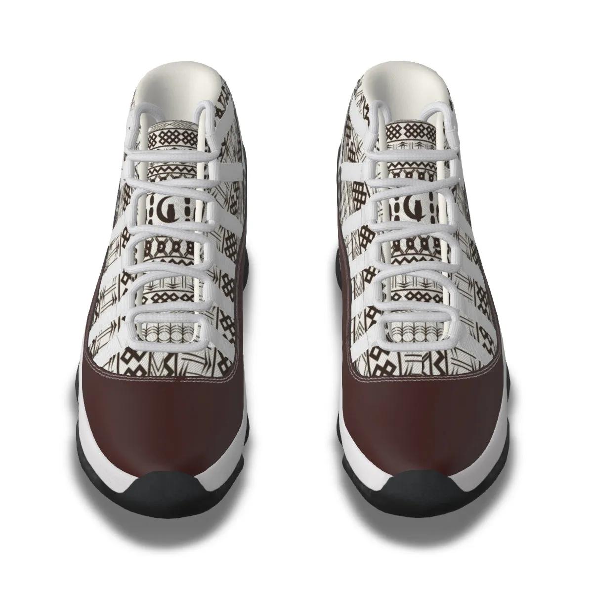 ELEPHANT ORNEMENT Men's High Top Basketball Shoes