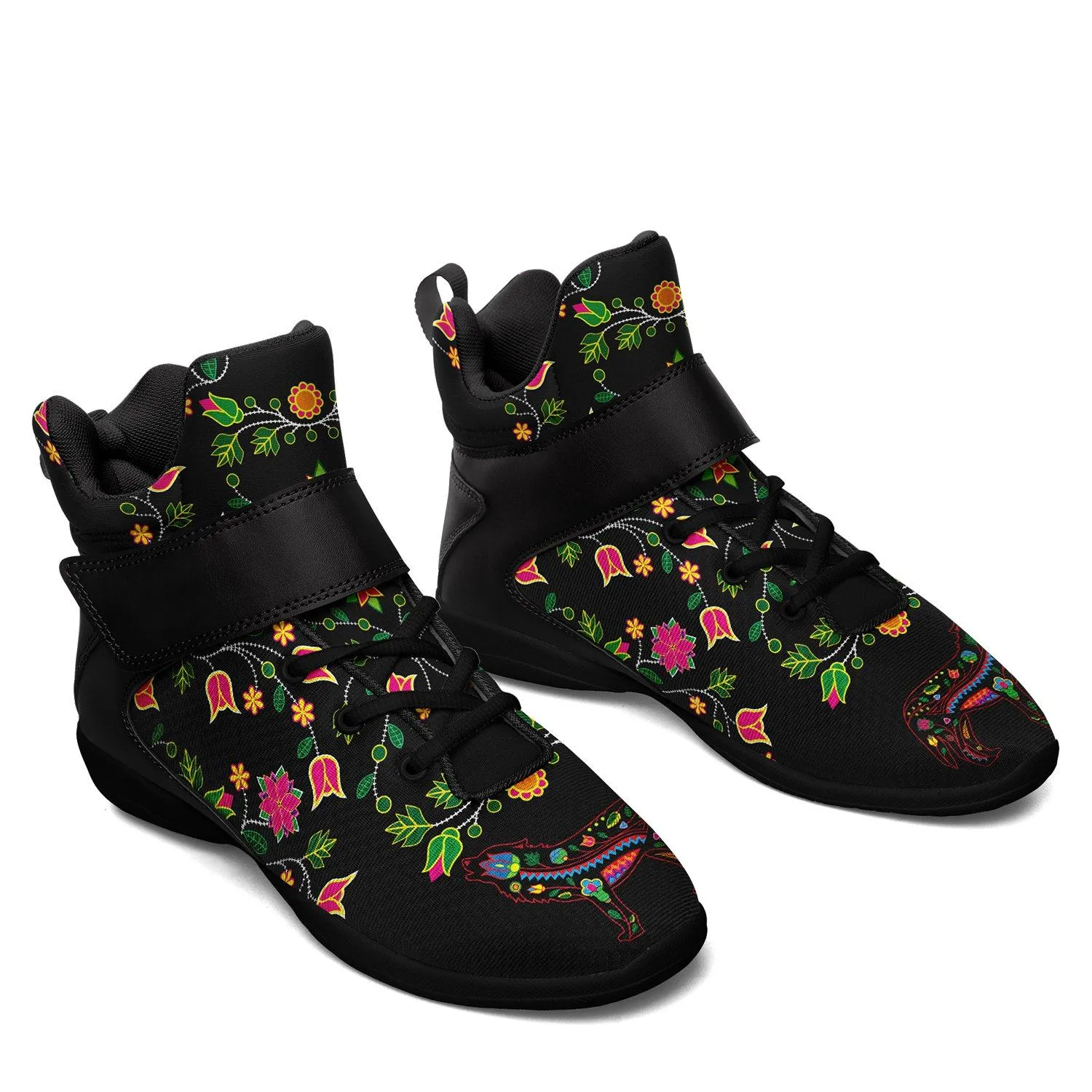 Floral Wolf Ipottaa Basketball / Sport High Top Shoes
