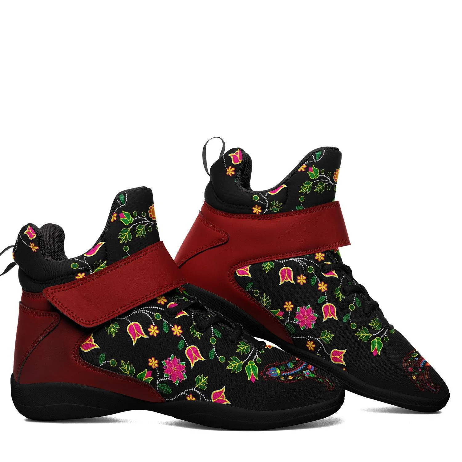Floral Wolf Ipottaa Basketball / Sport High Top Shoes