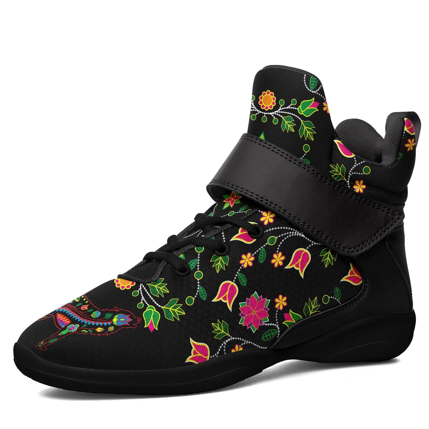 Floral Wolf Ipottaa Basketball / Sport High Top Shoes