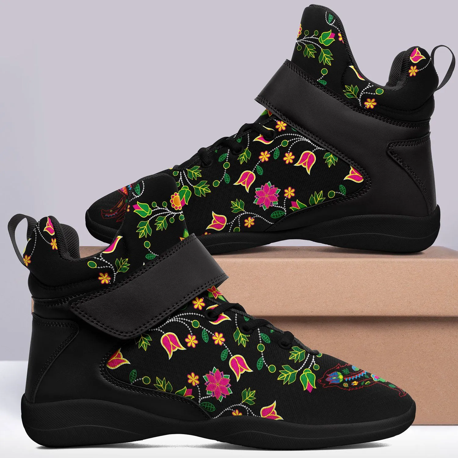 Floral Wolf Ipottaa Basketball / Sport High Top Shoes