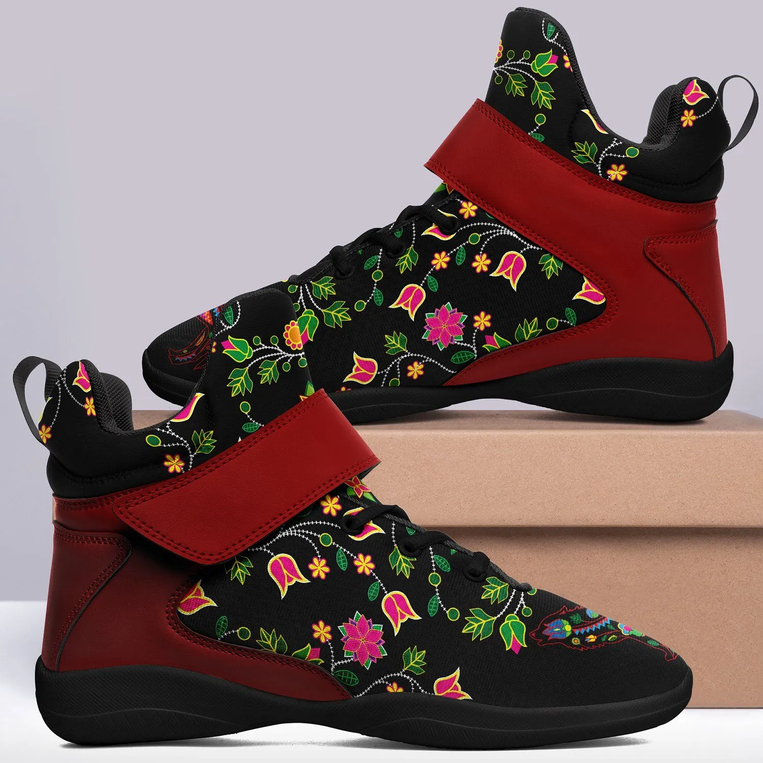 Floral Wolf Ipottaa Basketball / Sport High Top Shoes