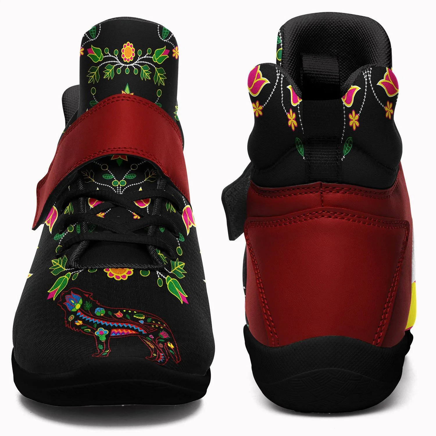 Floral Wolf Ipottaa Basketball / Sport High Top Shoes