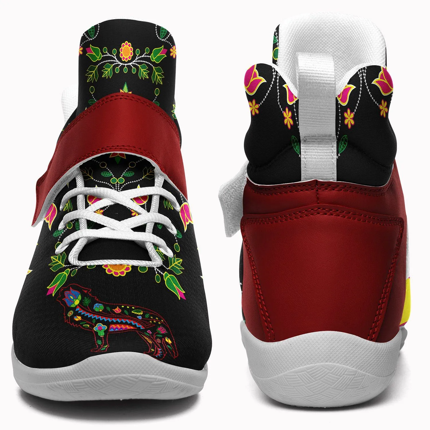 Floral Wolf Ipottaa Basketball / Sport High Top Shoes