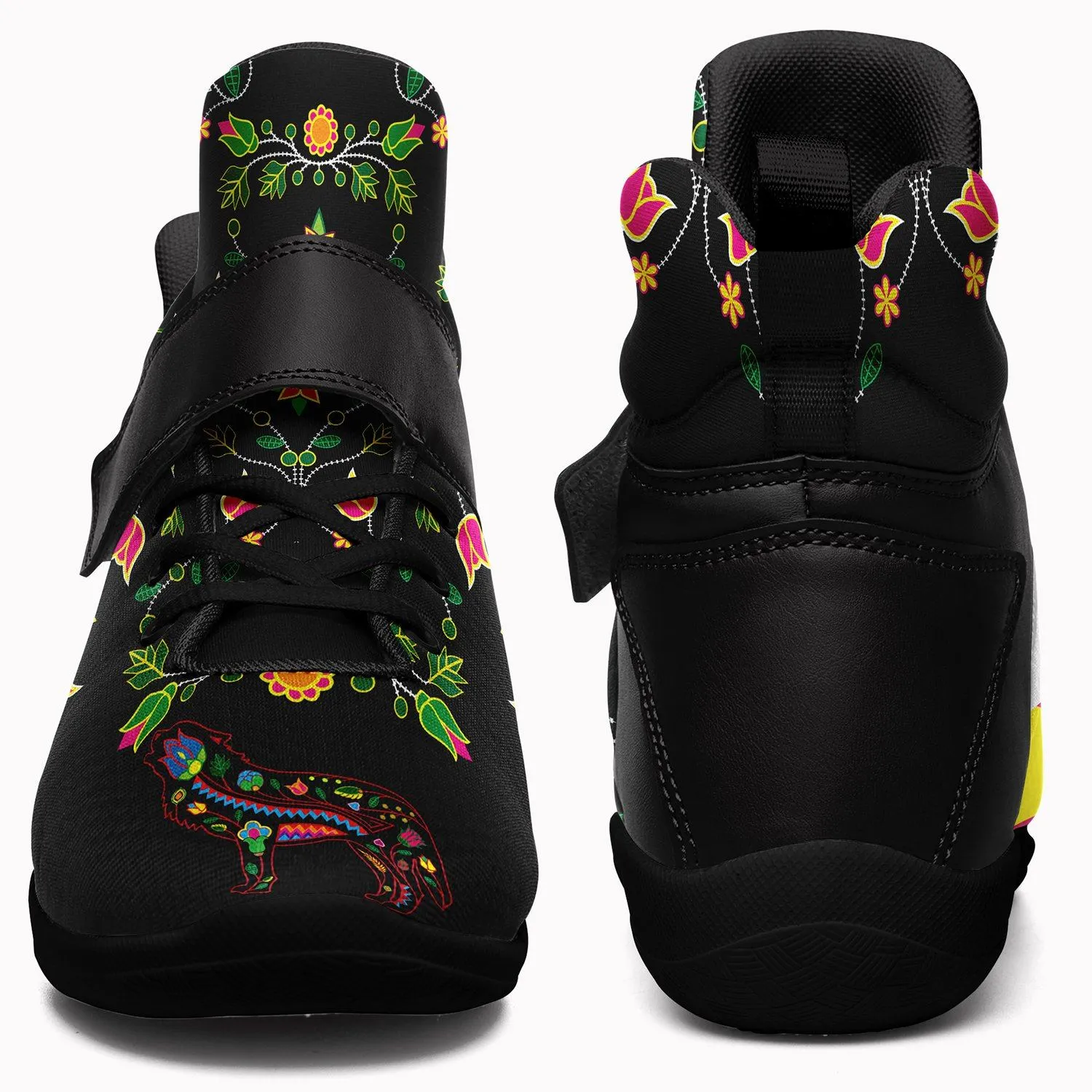 Floral Wolf Ipottaa Basketball / Sport High Top Shoes