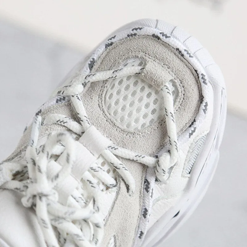 Girls Sport Shoes Reflective Shoelace Breathable Outdoor Tennis Fashion Sneakers