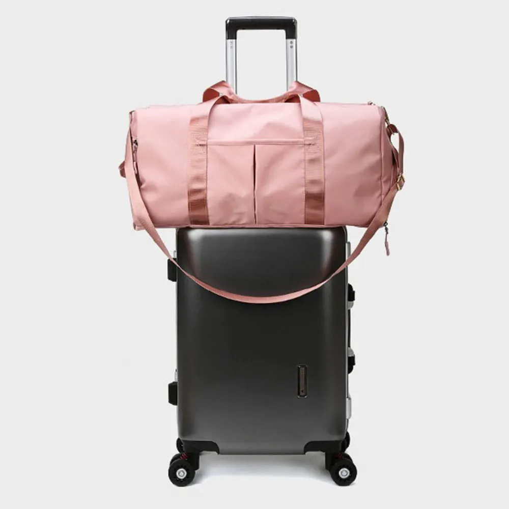 Gym Duffle Bag Travel Duffel Bag Outdoor Gym Sports Bag Pink