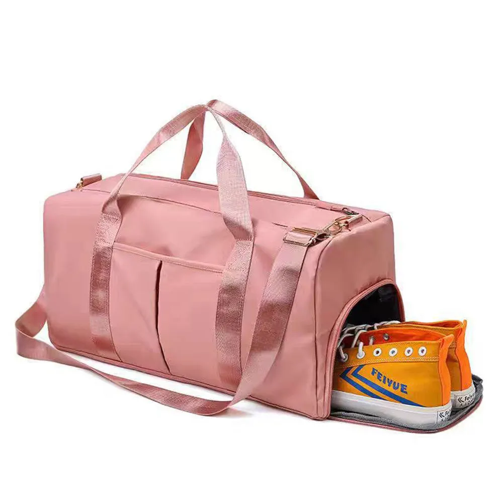 Gym Duffle Bag Travel Duffel Bag Outdoor Gym Sports Bag Pink