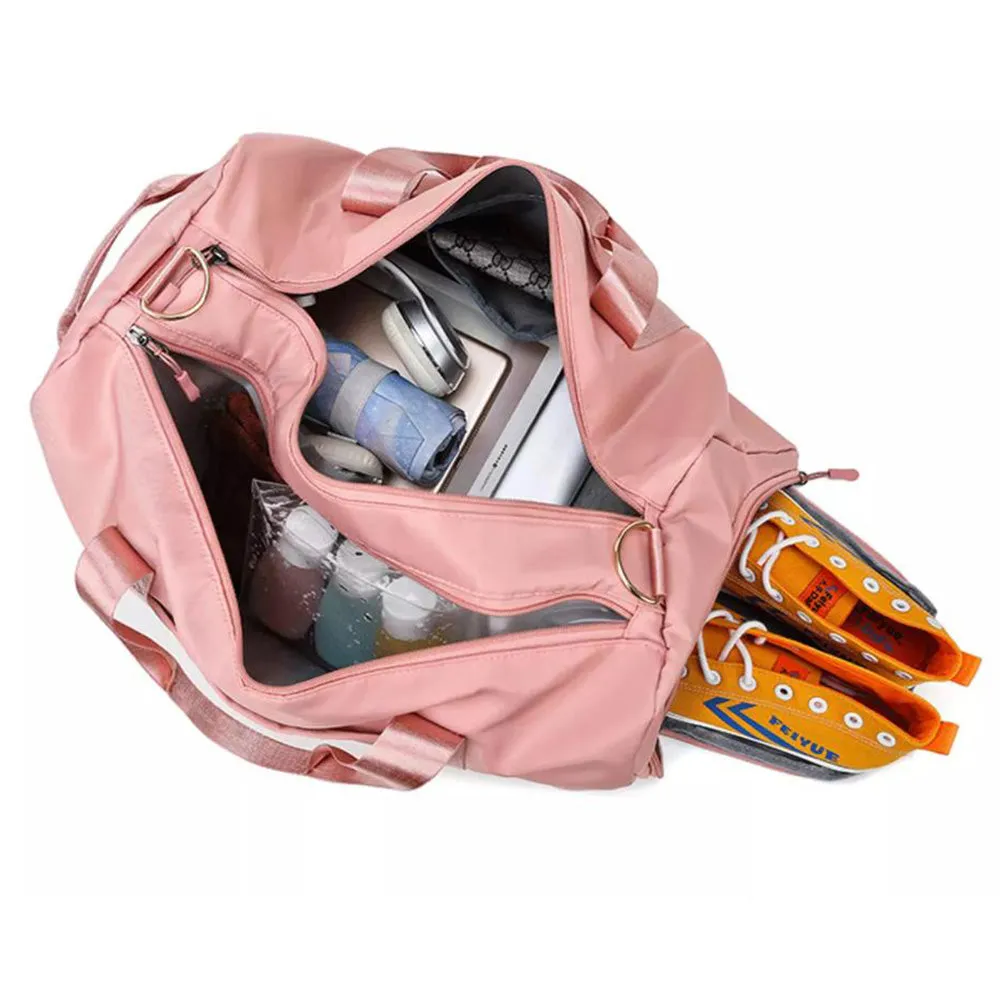Gym Duffle Bag Travel Duffel Bag Outdoor Gym Sports Bag Pink