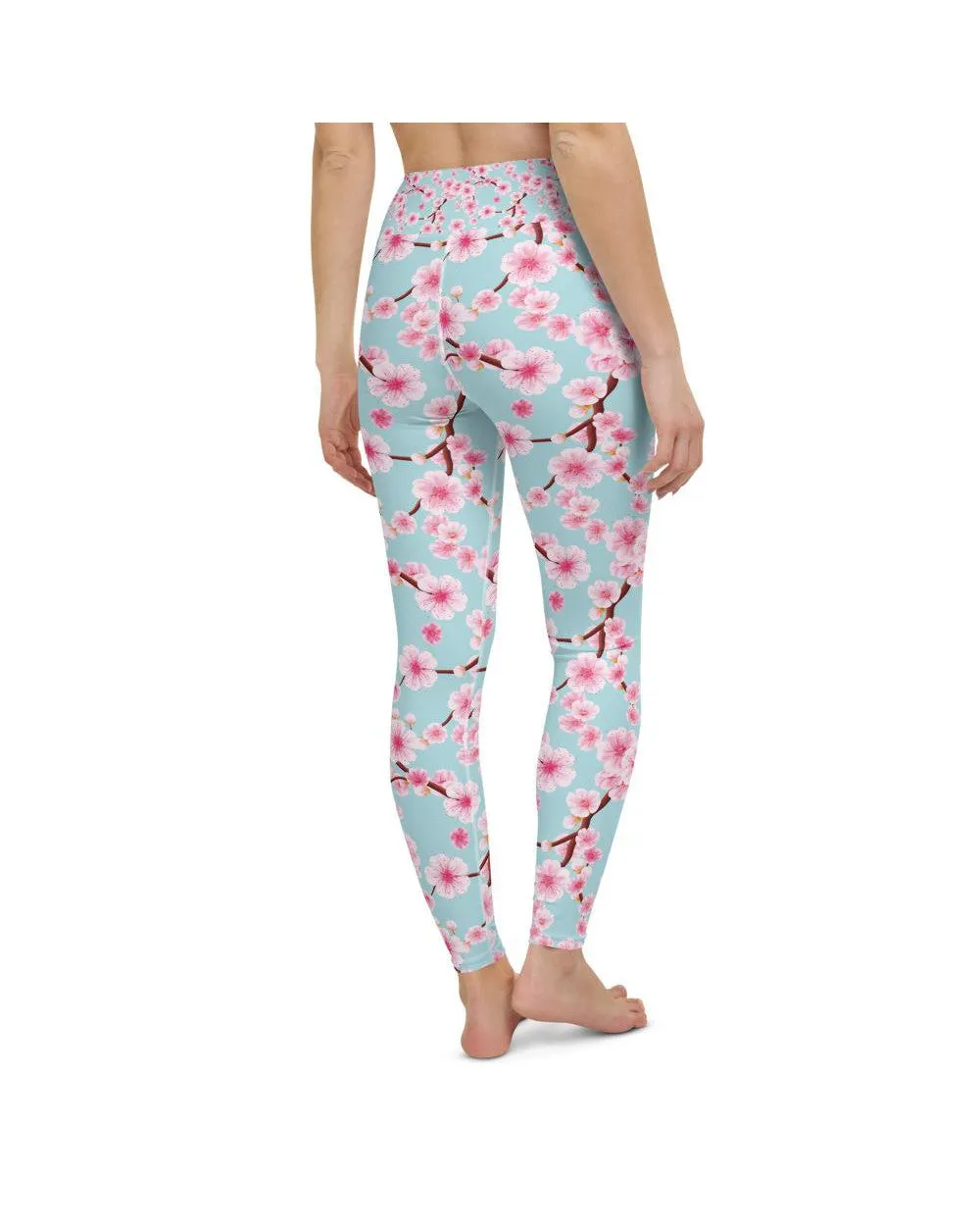 Japanese Cherry Blossom Yoga Pants