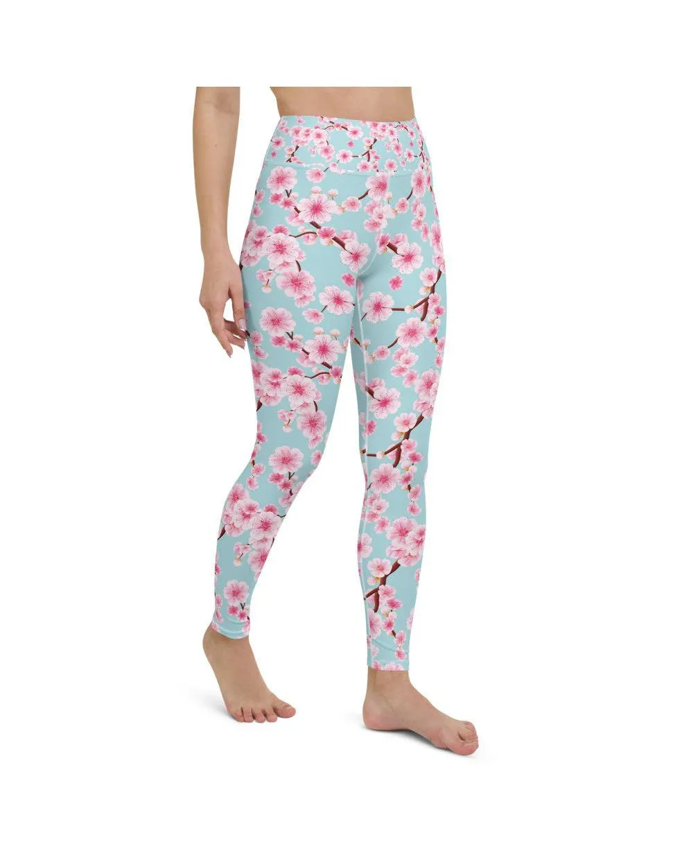 Japanese Cherry Blossom Yoga Pants