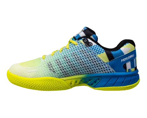 K-Swiss Men's Express Light Pickleball Brilliant Blue Optic Yellow Shoes