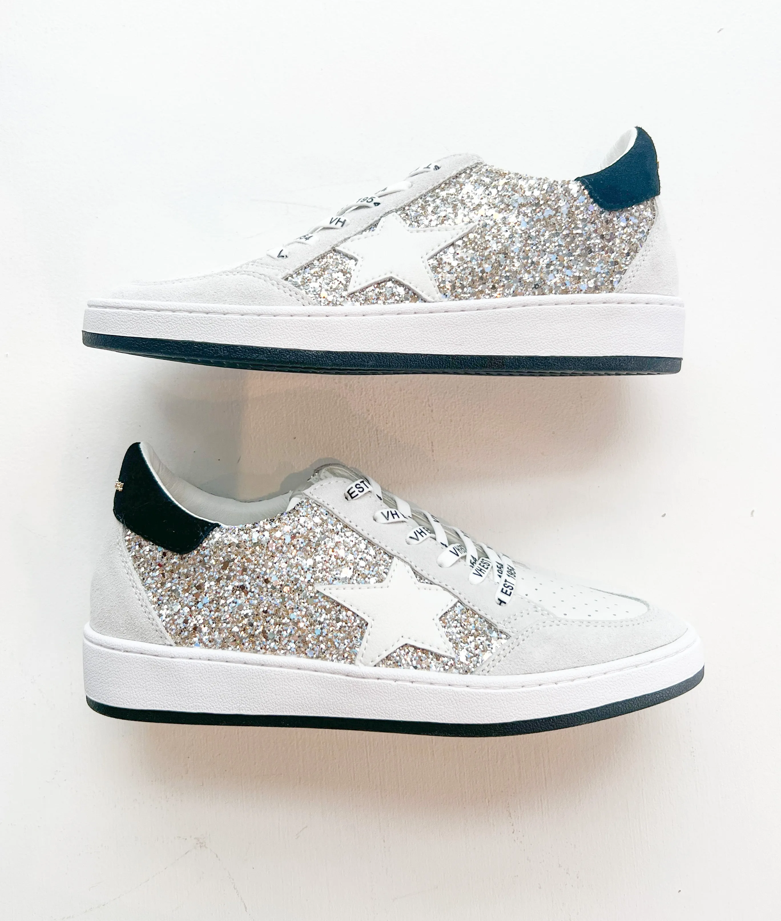 Kristen Grey Glitter Sneaker