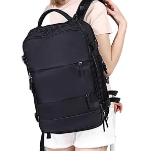 Large Travel Backpack Hiking Backpack Outdoor Gym Bag Mommy Bag-Black