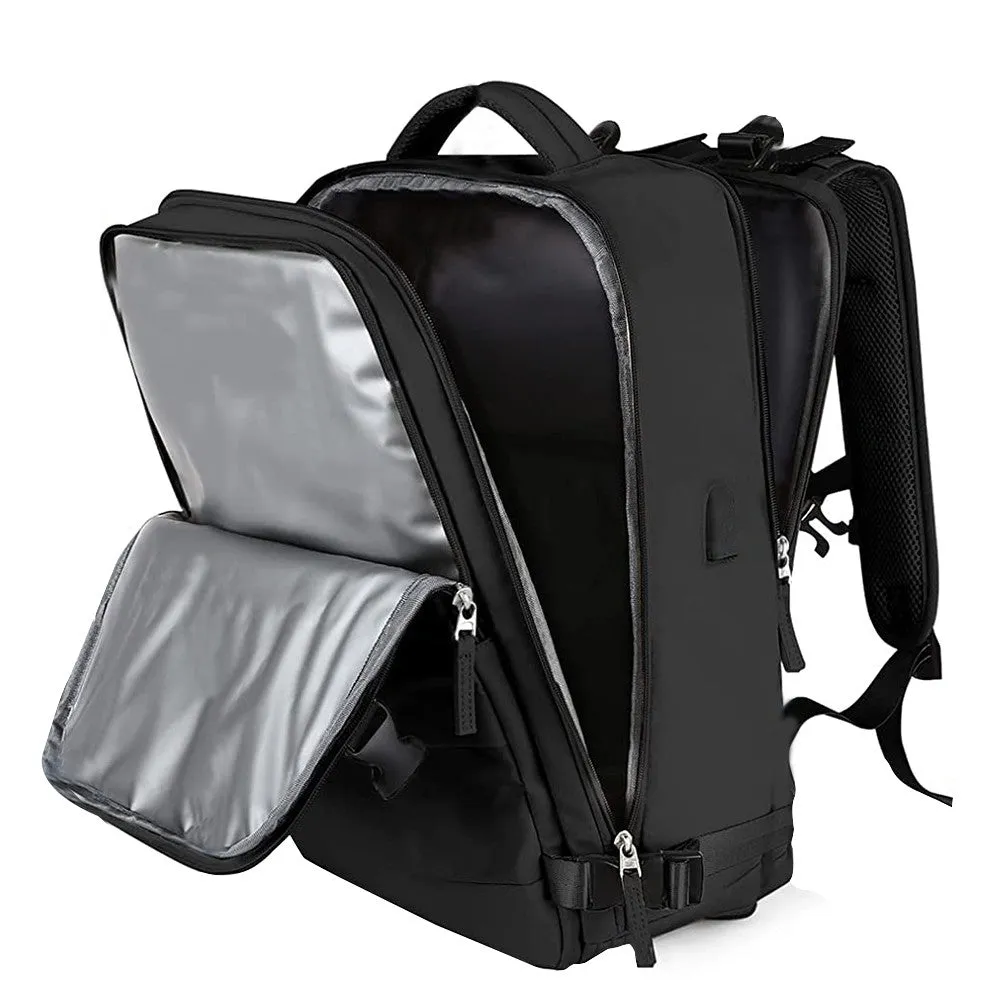 Large Travel Backpack Hiking Backpack Outdoor Gym Bag Mommy Bag-Black