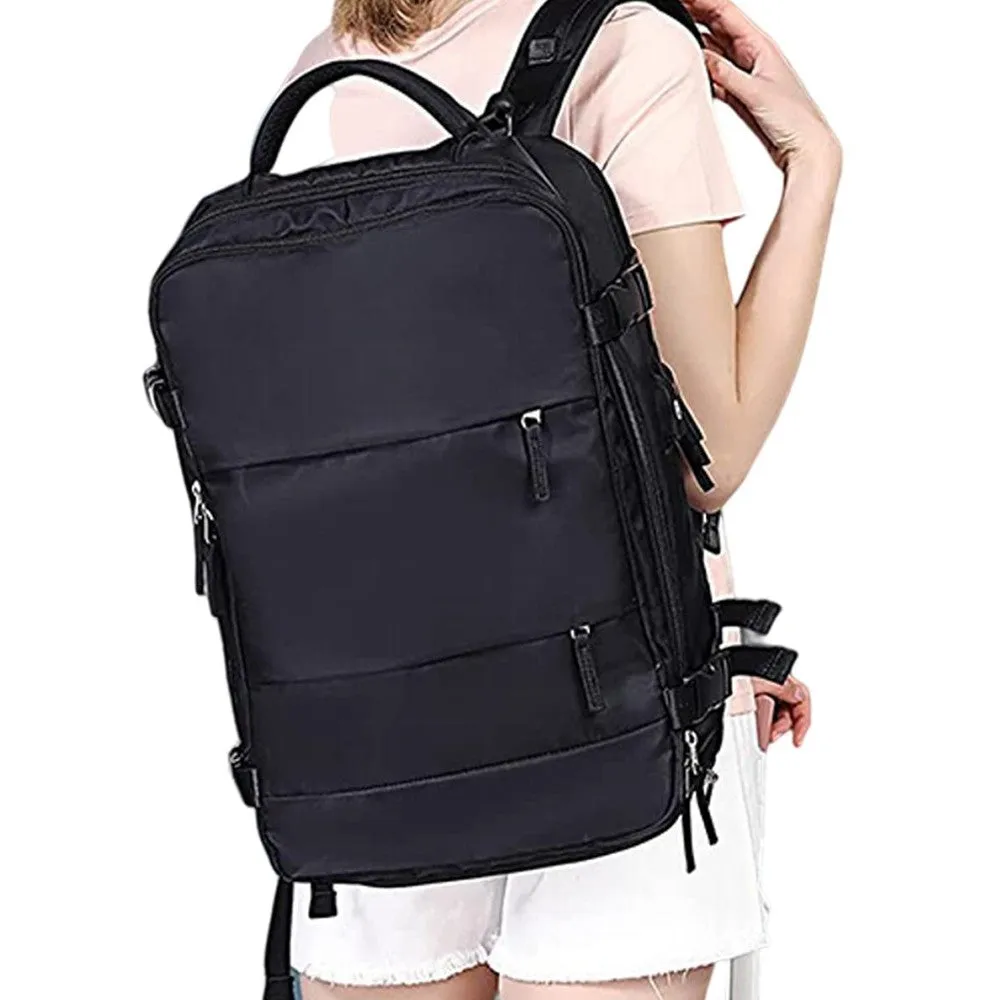 Large Travel Backpack Hiking Backpack Outdoor Gym Bag Mommy Bag-Black