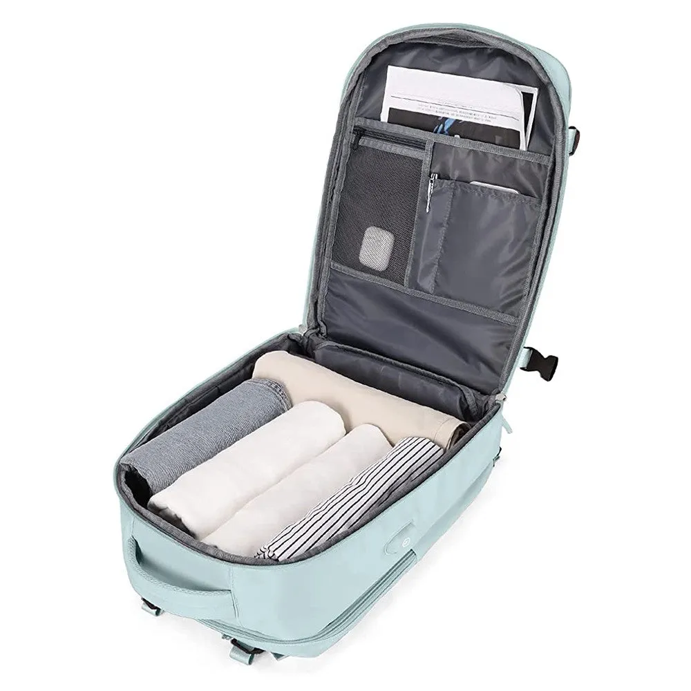 Large Travel Backpack Hiking Backpack Outdoor Gym Bag Mommy Bag-Light Blue