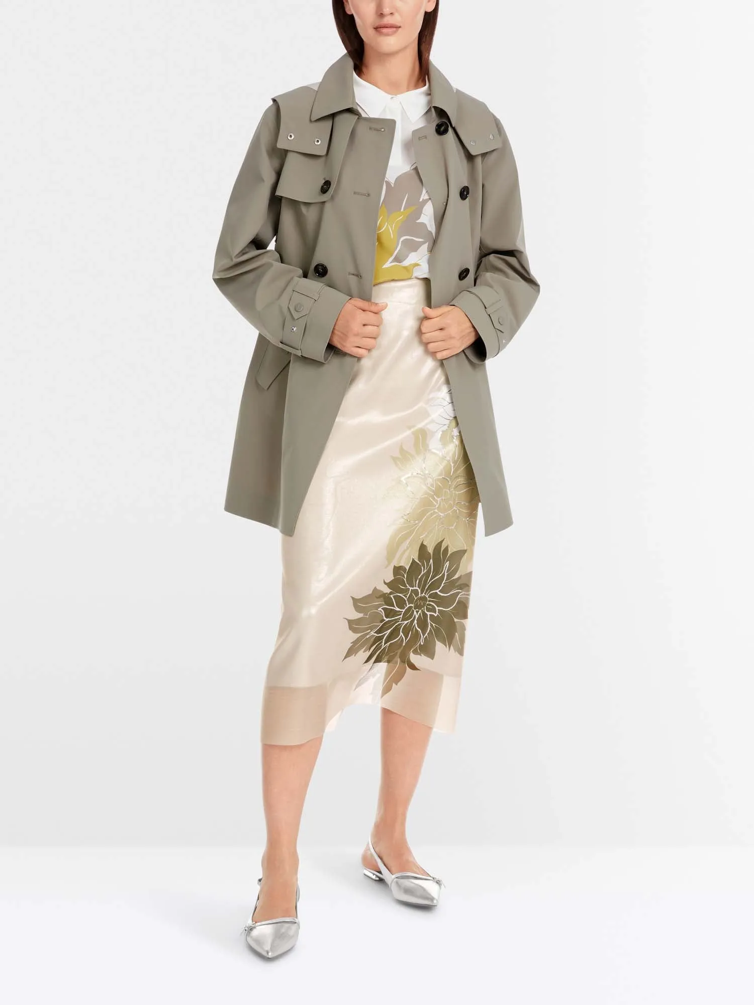 Marc Cain Hooded Trench Coat