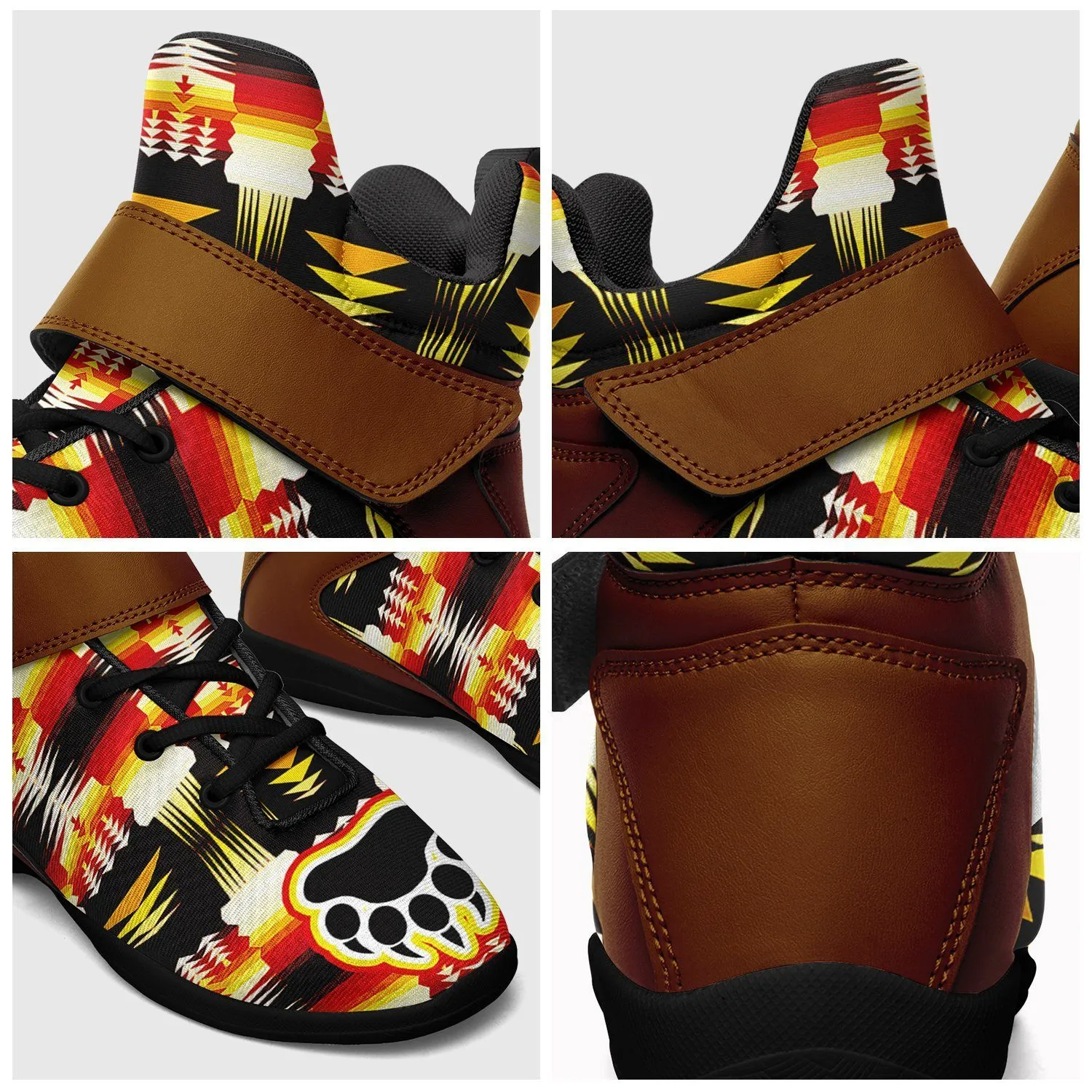 Medicine Wheel Sage Bearpaw Ipottaa Basketball / Sport High Top Shoes - Black Sole