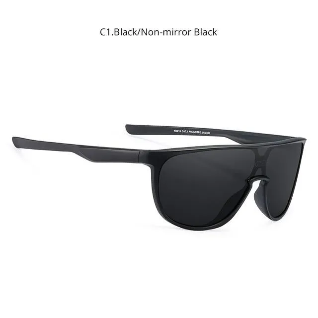 Men and Women Sports CE TR90 Material Mirror One Piece Sunglasses