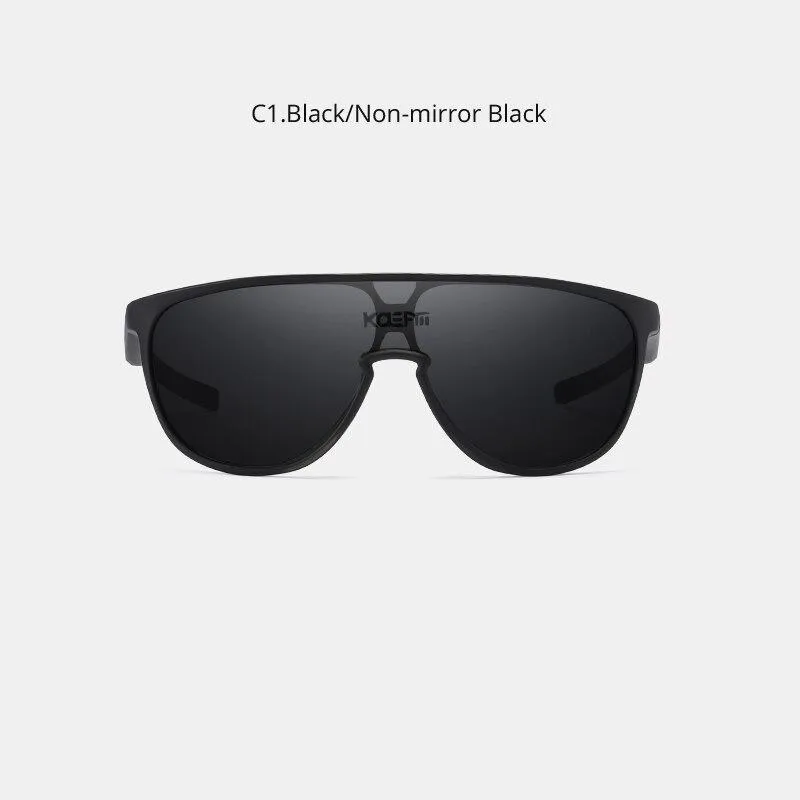 Men and Women Sports CE TR90 Material Mirror One Piece Sunglasses