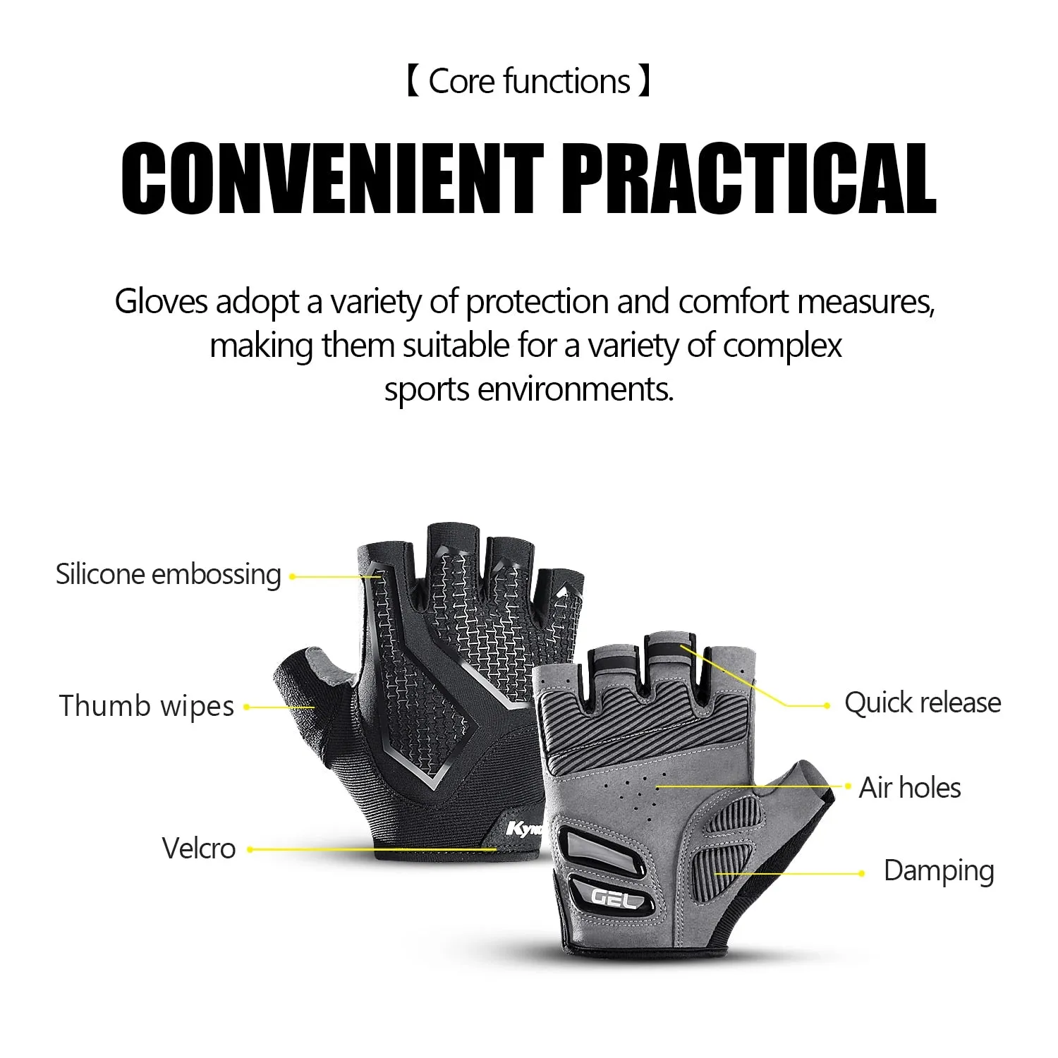 New Half-Finger Men's and Women's Cycling Gloves