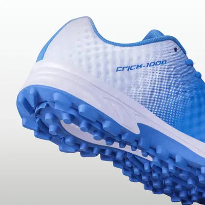 Nivia Crick-1000 Cricket Shoes for Men (White/Sky)