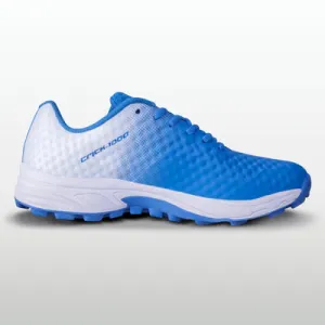 Nivia Crick-1000 Cricket Shoes for Men (White/Sky)