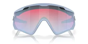 Oakley Men's OO9418 Wind Jacket 2.0 Rectangular Sunglasses, Matte Transparent Stonewash/Prizm Snow Sapphire, 45 mm